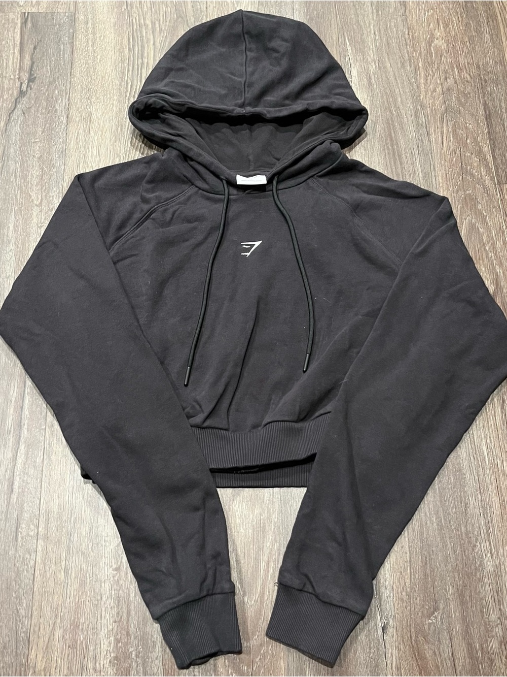 Gymshark Black Training Cropped Hoodie
